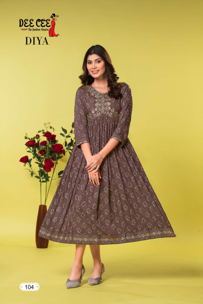 Dee Cee Diya Alia Cut Designer Kurtis Catalog